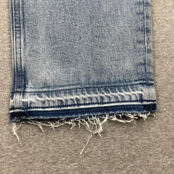 Abercrombie & Fitch Curve Love Ankle Straight Jeans 26 / 2 Long Hi Rise Fray Hem - Picture 14 of 16